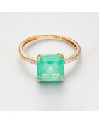Bague Arlene Quartz vert or jaune