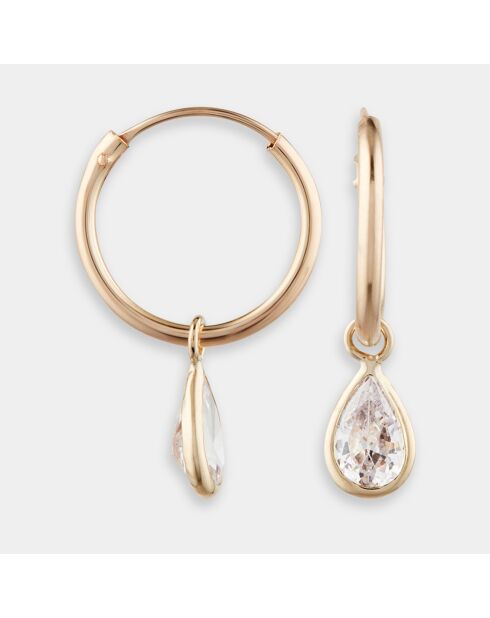 Boucles d'oreilles Evelyn Zirconium or jaune