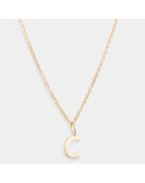 Pendentif Lettre C or jaune