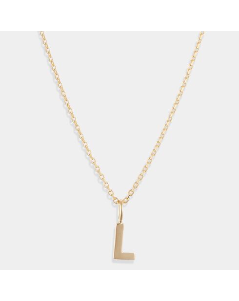 Colgante letra L en oro amarillo