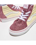 Baskets SK8-Hi à paillettes rose/jaune