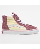 Baskets SK8-Hi à paillettes rose/jaune