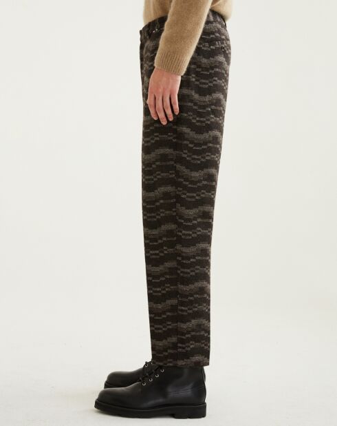 Pantalon en Laine mélangée cacao