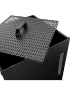 Réservoir à granules et pellets 70L noir - 36x36x76 cm