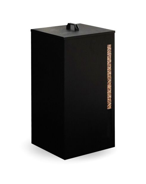 Réservoir à granules et pellets 70L noir - 36x36x76 cm