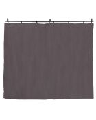 2 Rideaux universels pour pergola gris avec tringle 4m gris