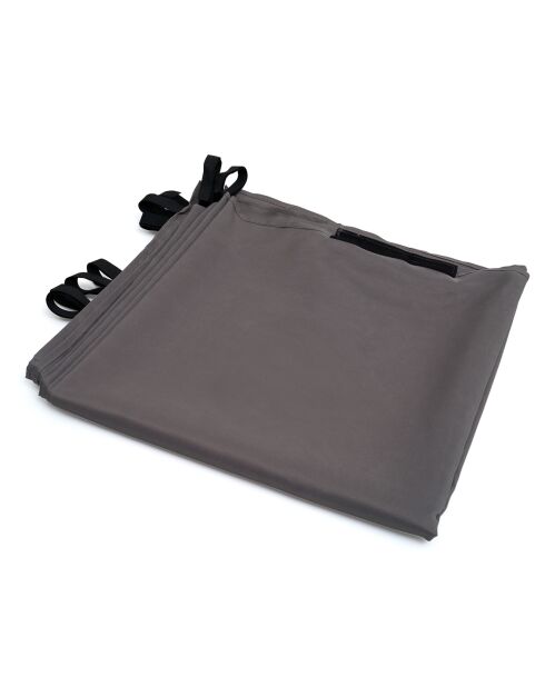 2 Rideaux universels pour pergola gris avec tringle 4m gris