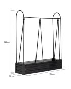2 Serres de potager spéciales tomates en métal gris anthracite - 115x30x128 cm