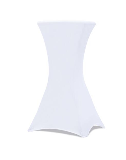 2 Tables hautes de réception pliantes + housses blanches  gris/blanc - 60x60x105 cm