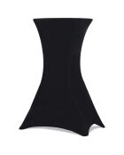 2 Tables hautes de réception pliantes + housses noires  gris/blanc - 60x60x105 cm