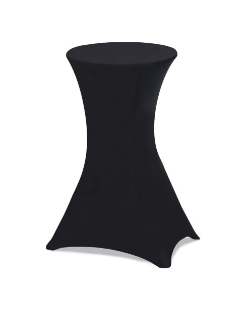 2 Tables hautes de réception pliantes + housses noires  gris/blanc - 60x60x105 cm