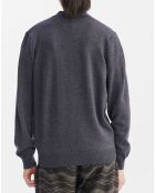 Cardigan 100% Laine gris foncé