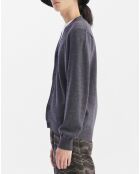 Cardigan 100% Laine gris foncé