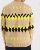 Pull en Laine mélangée Kapinem à motifs beige