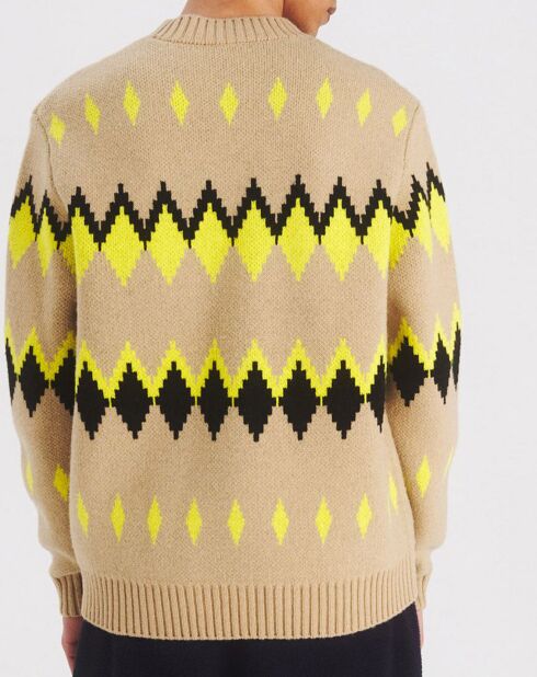Pull en Laine mélangée Kapinem à motifs beige