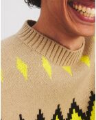 Pull en Laine mélangée Kapinem à motifs beige