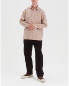 Chemise Shirazem  à carreaux orange