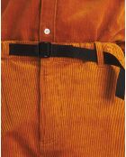 Pantalon en Velours côtelé Badozam orange