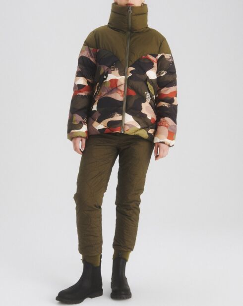 Doudoune Odopew imprimée kaki