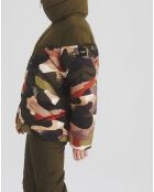 Doudoune Odopew imprimée kaki