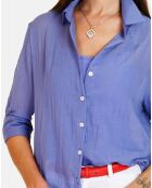 Chemise 100% Lin Julie azur