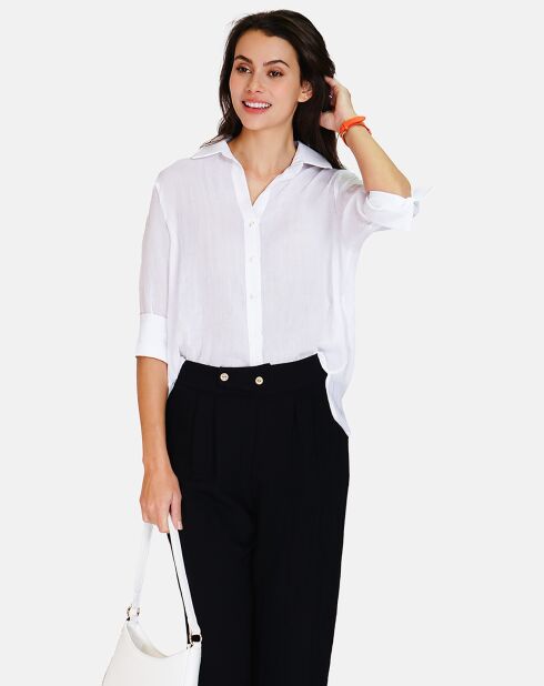 Chemise 100% Lin Julie blanche