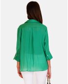 Chemise 100% Lin Julie émeraude