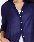 Chemise 100% Lin Julie marine