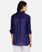 Chemise 100% Lin Julie marine