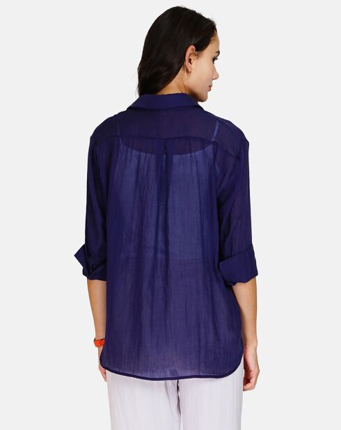 Chemise 100% Lin Julie marine