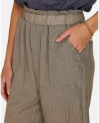 Pantalon 100% Lin Nadia kaki claire