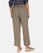 Pantalon 100% Lin Nadia kaki claire