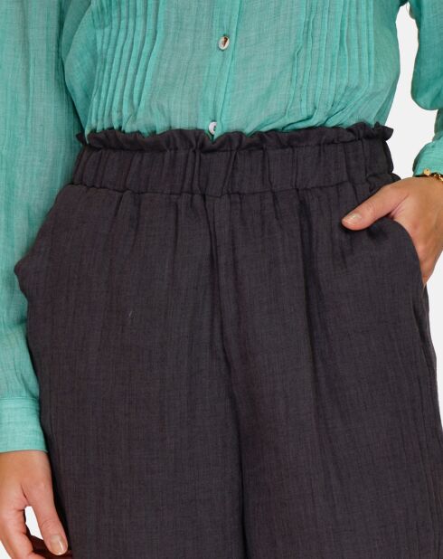 Pantalon 100% Lin Nadia noir