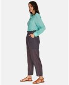 Pantalon 100% Lin Nadia noir