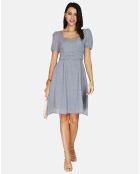 Robe 100% Lin Charlotte gris perle