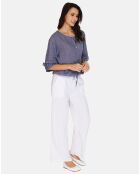 Top 100% Lin Salomé bleu jeans