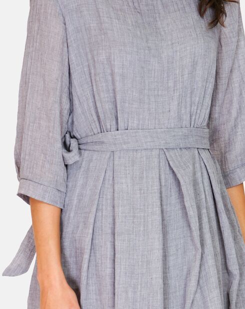 Robe 100% Lin Alice grise