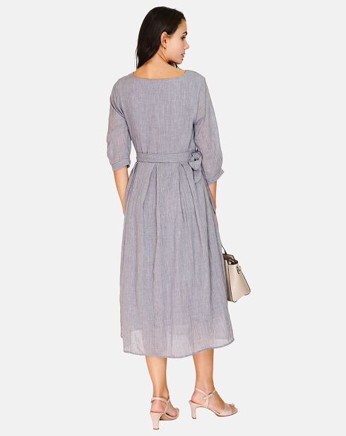 Robe 100% Lin Alice grise