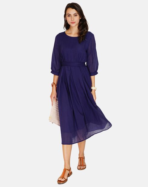 Robe 100% Lin Alice marine