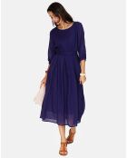 Robe 100% Lin Alice marine