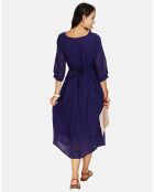 Robe 100% Lin Alice marine