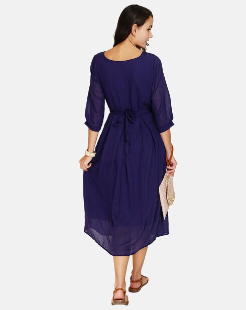 Robe 100% Lin Alice marine