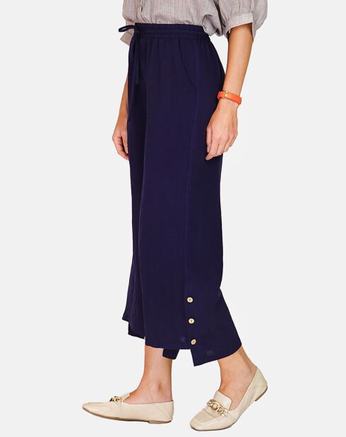 Pantalon en Lin & Coton Mylene marine