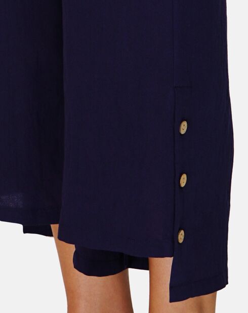 Pantalon en Lin & Coton Mylene marine