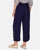 Pantalon en Lin & Coton Mylene marine