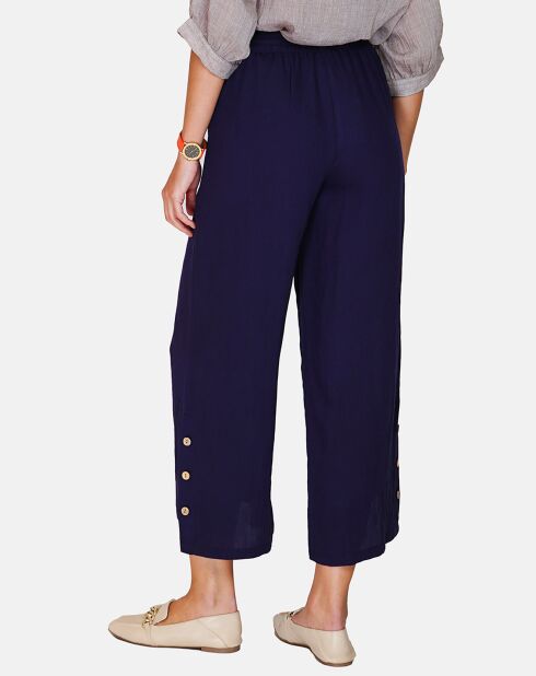 Pantalon en Lin & Coton Mylene marine