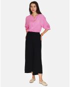 Pantalon en Lin & Coton Mylene noir