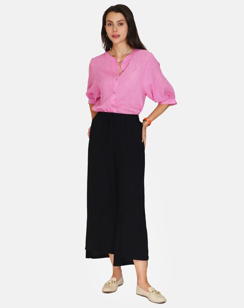 Pantalon en Lin & Coton Mylene noir