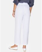 Pantalon en Lin & Coton Sacha blanc