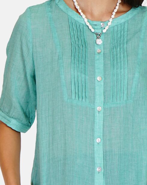 Chemise 100% Lin Laura jade
